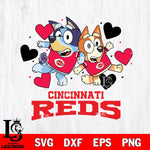 Cincinnati Reds Bluey & Bingo 10 Svg Eps Dxf Png File, MLB svg, Digital Download, Instant Download