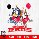 Cincinnati Reds Bluey & Bingo 11 Svg Eps Dxf Png File, MLB svg, Digital Download, Instant Download