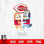 Cincinnati Reds Bluey Chilli Dance Svg Eps Dxf Png File, Digital Download, Instant Download