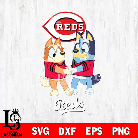 Cincinnati Reds Bluey Chilli Dance Svg Eps Dxf Png File, Digital Download, Instant Download