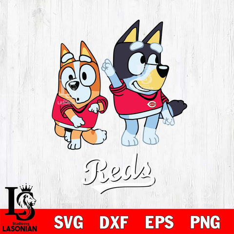 Cincinnati Reds Bluey Chilli Mode Dance Svg Eps Dxf Png File, Digital Download, Instant Download