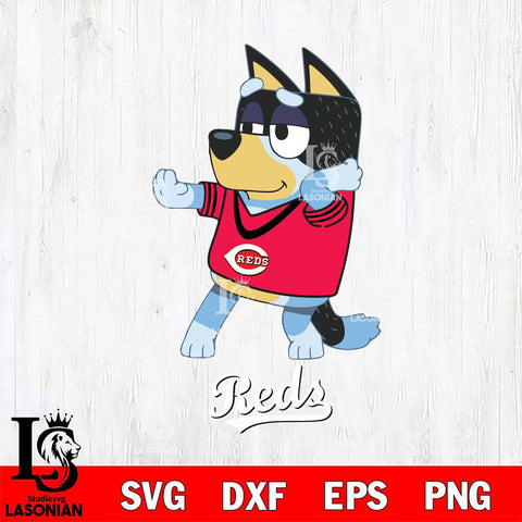 Cincinnati Reds Bluey Dad Dance Svg Eps Dxf Png File, Digital Download, Instant Download