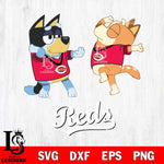 Cincinnati Reds Bluey Dance Svg Eps Dxf Png File, Digital Download, Instant Download