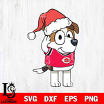 Cincinnati Reds Bluey Jack Christmas Svg Eps Dxf Png File, Digital Download, Instant Download