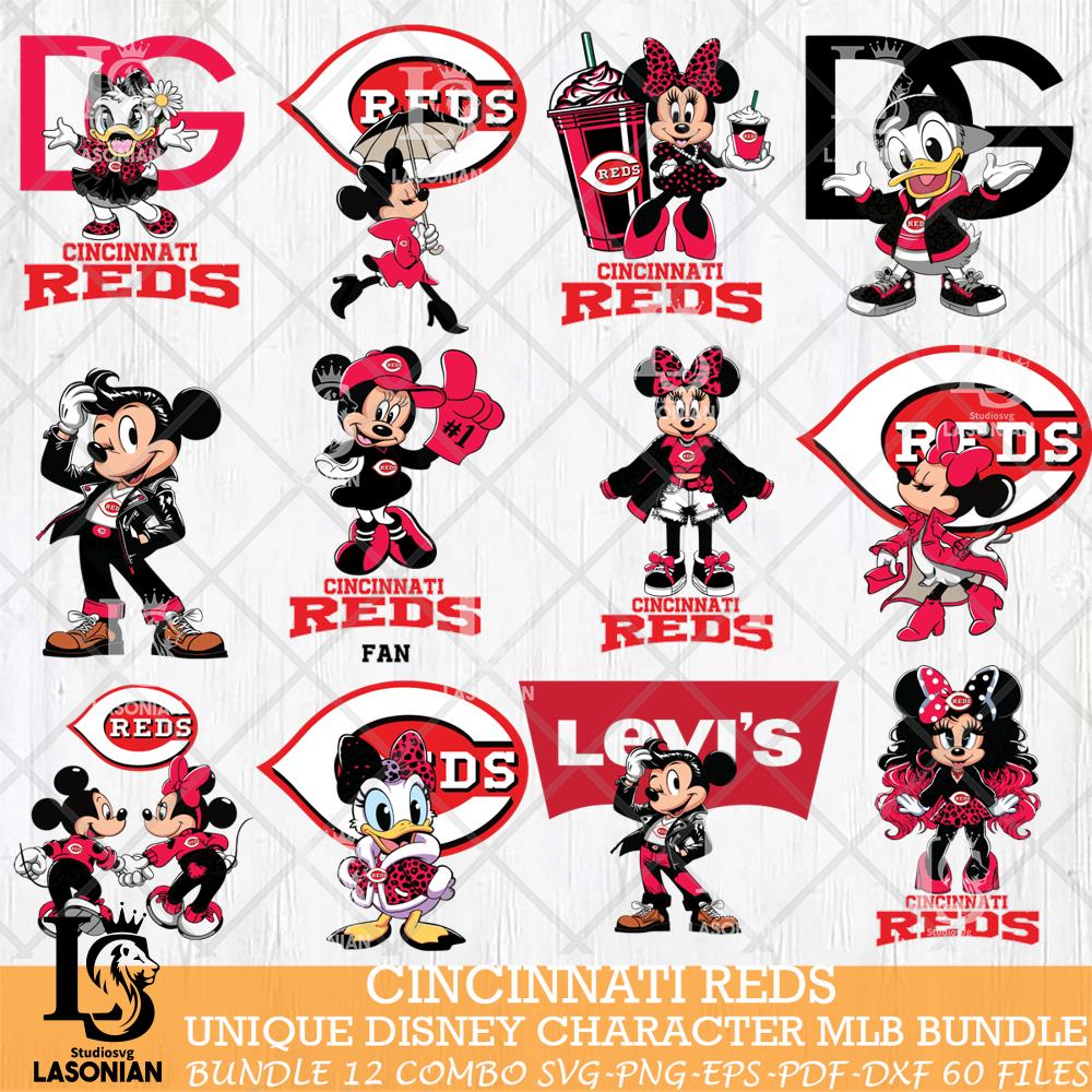 Cincinnati Reds Disney character MLB Bundle 12 – lasoniansvg