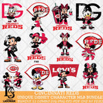 Cincinnati Reds Disney character MLB Bundle 12 – lasoniansvg