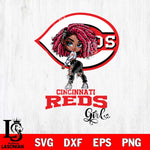 Cincinnati Reds Fan Girl Svg Eps Dxf Png File, Digital Download, Instant Download
