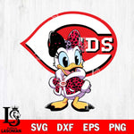 Cincinnati Reds Fancy Daisy Duck Disney Svg Eps Dxf Png File, Digital Download, Instant Download