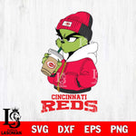 Cincinnati Reds Grinch Bougie Christmas Cut Files Cricut, Svg Dxf Eps Png file , Silhouette