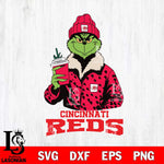 Cincinnati Reds Grinch Christmas Cut Files Cricut, Svg Dxf Eps Png file , Silhouette