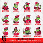 Cincinnati Reds Grinch Christmas MLB Bundle 12 Cut Files Cricut, Svg Dxf Eps Png file , Silhouette