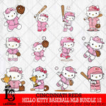 Cincinnati Reds Hello Kitty Player Baseball MLB Bundle 12 SVG DXF EPS PNG FILE, MLB Bundle File Cut,Hello Kitty Digital Download,Instant Download, Silhouette