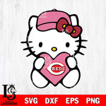 Cincinnati Reds Hello Kitty sport 5 Svg Eps Dxf Png File, Digital Download, Instant Download