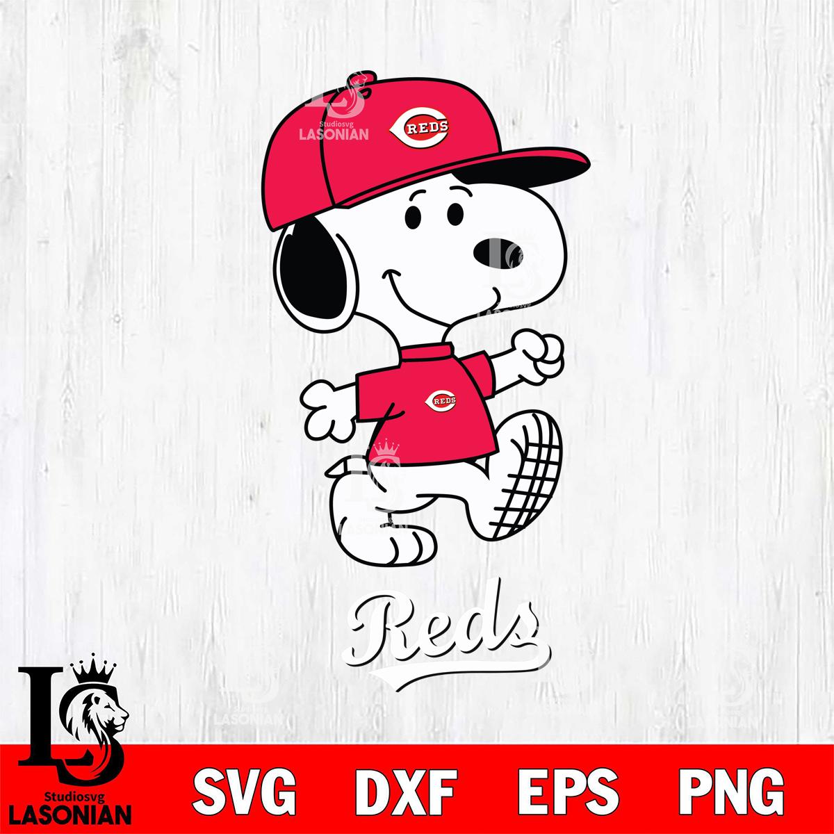 Cincinnati Reds Snoopy Baseball – lasoniansvg