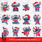Cincinnati Reds Stitch Christmas MLB Bundle 12 SVG DXF EPS PNG file, Cut file cricut, Instant Download