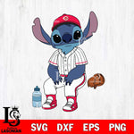 Cincinnati Reds Stitch resting SVG DXF EPS PNG FILE, MLB File Cut, Digital Download,Instant Download, Silhouette, Stitch Cricut