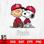 Cincinnati Reds snoopy and charlie brown sit baseball Svg Eps Dxf Png File, MLB File Cut,Digital Download,Instant Download,MLB Svg Files