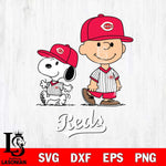 Cincinnati Reds snoopy and charlie brown sport Svg Eps Dxf Png File, MLB File Cut,Digital Download,Instant Download,MLB Svg Files