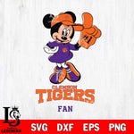 Clemson Tigers #1 Fan Minnie Mouse Svg Eps Dxf Png File, Digital Download, Instant Download