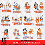Clemson Tigers Bluey Dace Mode NCAA Bundle 12 SVG Eps Dxf Png File, Digital Download, Instant Download