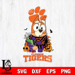 Clemson Tigers Bluey Halloween NCAA Svg Eps Dxf Png File, Digital Download, Instant Download