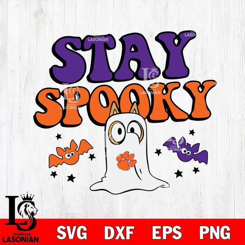 Clemson Tigers Bluey Halloween Stay Spooky Svg Eps Dxf Png File, Digital Download, Instant Download