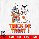 Clemson Tigers Bluey Trick or Treat Halloween Svg Eps Dxf Png File, Digital Download, Instant Download