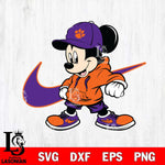 Clemson Tigers Cool Mickey Mouse Svg Eps Dxf Png File, NCAA svg, Digital Download, Instant Download