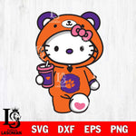 Clemson Tigers Cute Hello Kitty Svg Eps Dxf Png File, Digital Download, Instant Download
