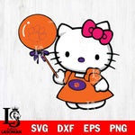 Clemson Tigers Cute Hello Kitty 2 Svg Eps Dxf Png File, Digital Download, Instant Download
