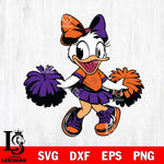Clemson Tigers Daisy Duck Cheerleader Svg Eps Dxf Png File, NCAA svg, Digital Download, Instant Download