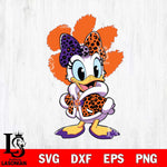 Clemson Tigers Fancy Daisy Duck Disney Svg Eps Dxf Png File, Digital Download, Instant Download