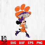 Clemson Tigers Fancy Minnie Svg Eps Dxf Png File, Digital Download, Instant Download