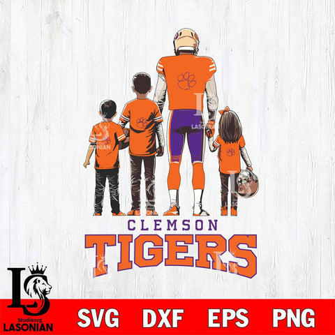 Clemson Tigers Father Football SVG DXF EPS PNG FILE,NCAA SVG, Father day Digital Download,Instant Download, Silhouette