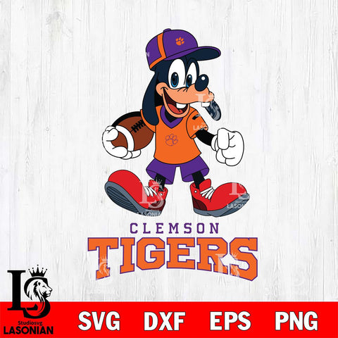 Clemson Tigers Goofy Football Player SVG DXF EPS PNG FILE,NCAA svg ,Football Digital Download,Instant Download, Silhouette