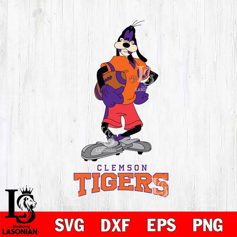 Clemson Tigers Goofy Player SVG DXF EPS PNG FILE,NCAA svg ,Football Digital Download,Instant Download, Silhouette