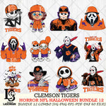 Clemson Tigers Halloween Bundle 12 SVG Svg Eps Dxf Png File, NCAA bundle svg, Digital Download, Instant Download