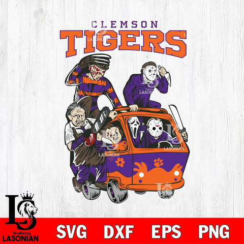 Clemson Tigers Jason Voorhees Horror 10 Svg Eps Dxf Png File, NCAA svg, Digital Download, Instant Download
