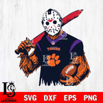 Clemson Tigers Jason Voorhees Horror 11 Svg Eps Dxf Png File, NCAA svg, Digital Download, Instant Download