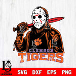 Clemson Tigers Jason Voorhees Horror 12 Svg Eps Dxf Png File, NCAA svg, Digital Download, Instant Download
