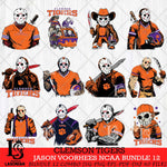 Clemson Tigers Jason Voorhees Horror Bundle 12 SVG Eps Dxf Png File, bundle NCAA svg, Digital Download, Instant Download