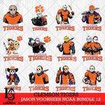 Clemson Tigers Jason Voorhees NCAA Bundle 12 SVG Svg Eps Dxf Png File, Digital Download