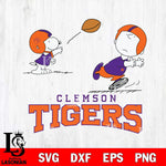 Clemson Tigers Peanuts play football SVG DXF EPS PNG FILE,Snoopy File Cut, NCAA Digital Download,Instant Download,Christmas Silhouette