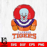Clemson Tigers Pennywise Horror Sport 3 Svg Eps Dxf Png File, Digital Download