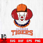 Clemson Tigers Pennywise Horror Sport 4 Svg Eps Dxf Png File, Digital Download