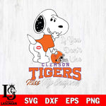 Clemson Tigers Snoopy If you dont like kiss SVG DXF EPS PNG FILE,Snoopy File Cut, NCAA Digital Download,Instant Download,Christmas Silhouette