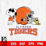 Clemson Tigers Snoopy Sport 2 Svg Eps Dxf Png File, Digital Download