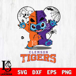 Clemson Tigers Stitch Horror Halloween 2 Svg Eps Dxf Png File, Digital Download, Instant Download