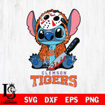 Clemson Tigers Stitch Jason Voorhees Svg Eps Dxf Png File, NCAA svg, Digital Download, Instant Download