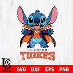 Clemson Tigers Stitch Vampire halloween Svg Eps Dxf Png File, NCAA svg, Digital Download, Instant Download